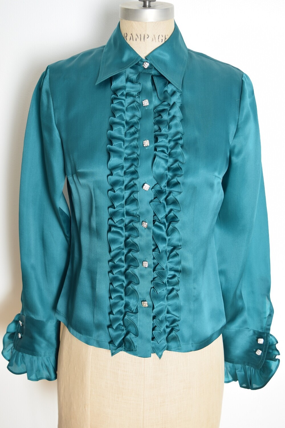 トップス Shayla ribbon tops Zina Embroidered Ribbon Silk Top