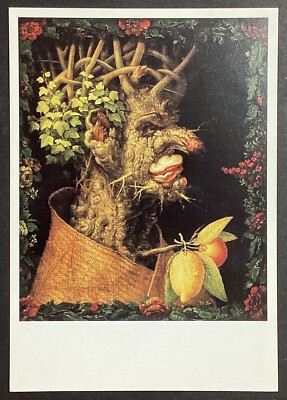 Winter by Giuseppe Arcimboldo Vintage Continental Art Postcard Unposted
