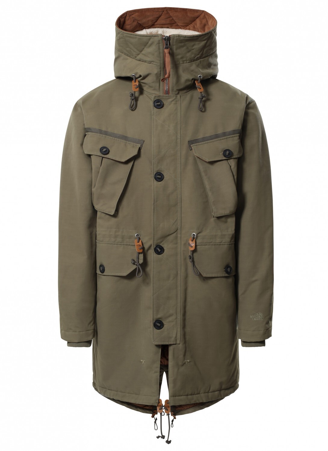 

THE NORTH FACE Мужская куртка M66 Fishtail Parka Размер  Утепленная непромокаемая куртка Новинка, Burnt olive green