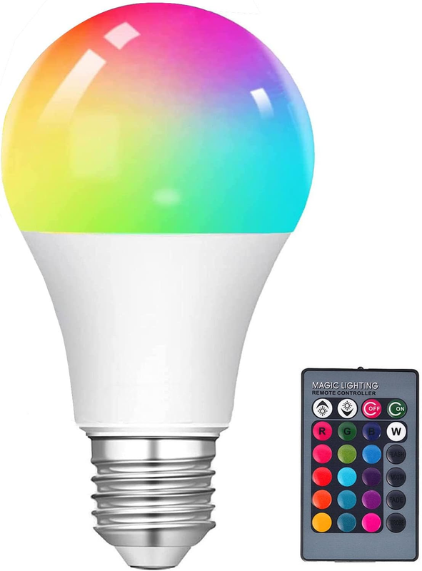 With Remote,a19 E27 Rgbw Led Light Bulbs,9w Warm