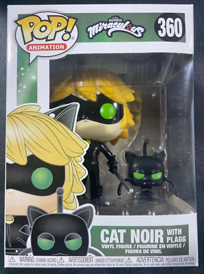 Funko POP Animation Miraculous Cat Noir with Plagg 360 Damaged Box Sealed