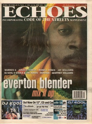 Echoes Newspaper 15 February 1997    Everton Blender    Montage   Donell Jones