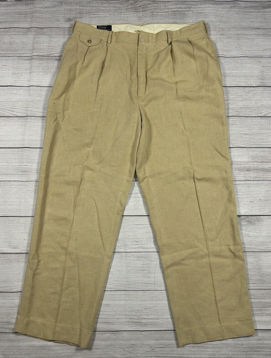 パンツ 90s POLO by RALPH LAUREN Linen pants Ralph Lauren Vintage 1990s Classic Linen Pants - 8 - Pristine