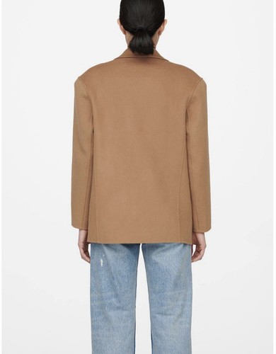 Pre-owned Anine Bing Quinn Blazer Size Small In Beige