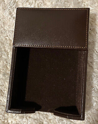 Dacasso Dark Brown Bonded Leather Memo Holder 4 by 6 inches