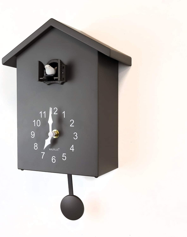 Minimalist Cuckoo Clock Grey Pendulum Quartz Bird Clock Pendulum Clock Wall Art