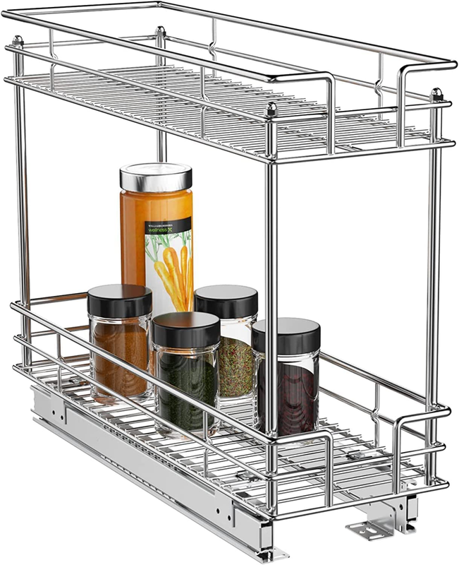 Pull Out Cabinet Organizer for Narrow Cabinet (7" W X 21" D)