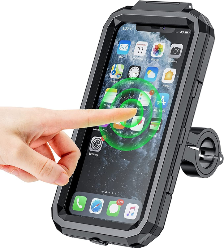 Bike Phone Mount Waterproof, Motorcycle Phone Mount with Alu