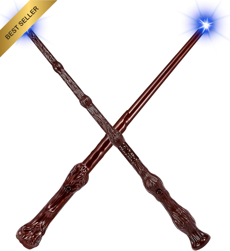 2pc Light Up Magic Wizard Wand Sound Witch Toy Kids Cosplay Party Favor