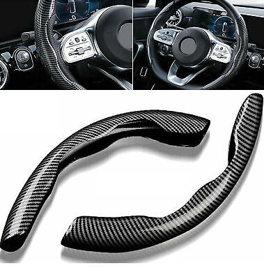 2pc For Ford DIY Car Steering Wheel Booster Cover Accessories Carbon Fiber -NEW
