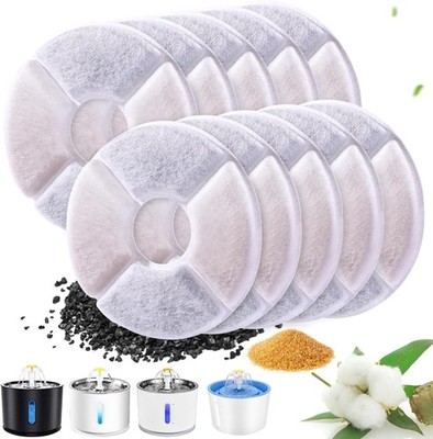 RBAYSALE Cat Water Fountain Filters for Parner 2.4 L Dispenser 10 Round 