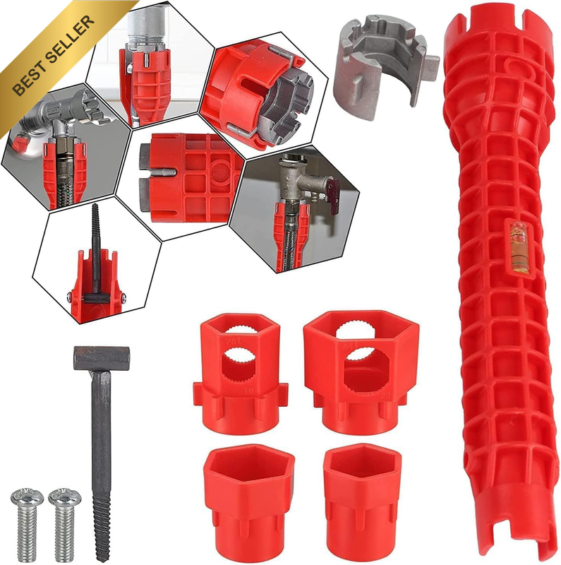 14-In-1 Basin Wrench, Faucet and Sink Wrench Installer Tool, Sink Faucet, Multi-