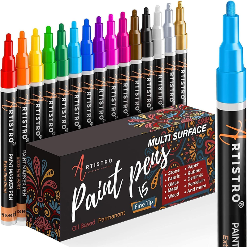 For Wood, Rock, Fabric, Glass - Permanent, Quick Dry,