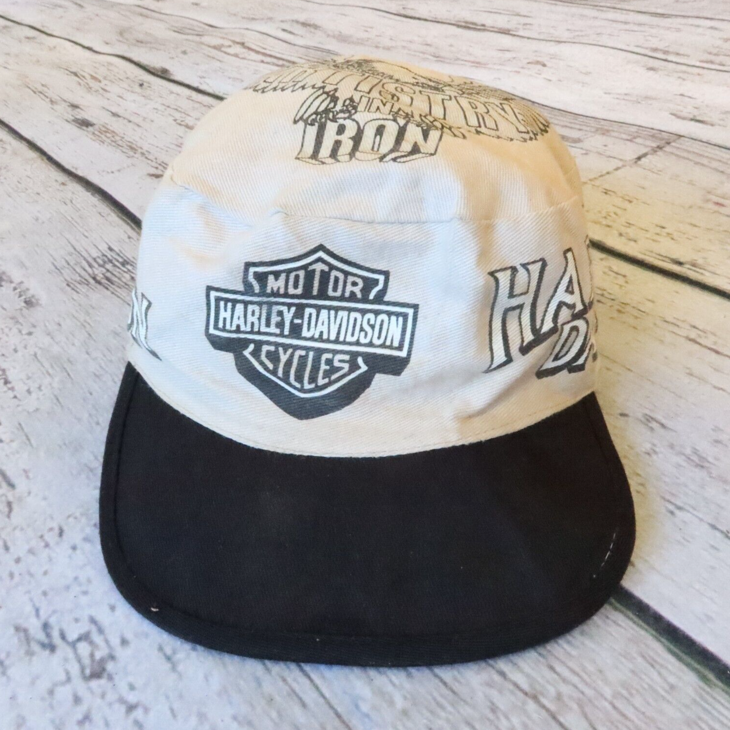 【一点物】pillbox cap 90s Vintage 90s Harley Davidson Motorcycles Pillbox Hat Cap | eBay