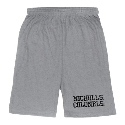Nicholls State University Colonels NSU NCAA College Fleece Distressed Shorts