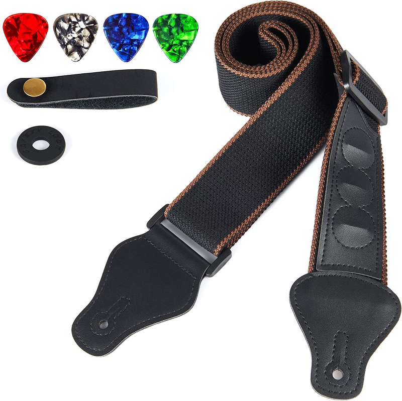 - Acoustic Electric Guitar Straps,bass Guitar Strap With 3 G