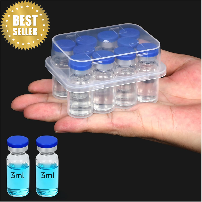 3Ml Vial Holder, 3Ml Peptide Case for Firdge, 1PCS 3Ml Vial Storage Case 10-Shot