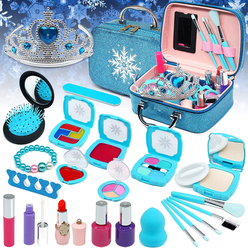 Kids Washable Makeup Kit Girls Real Make up Kit Toys Little Girl Toddler