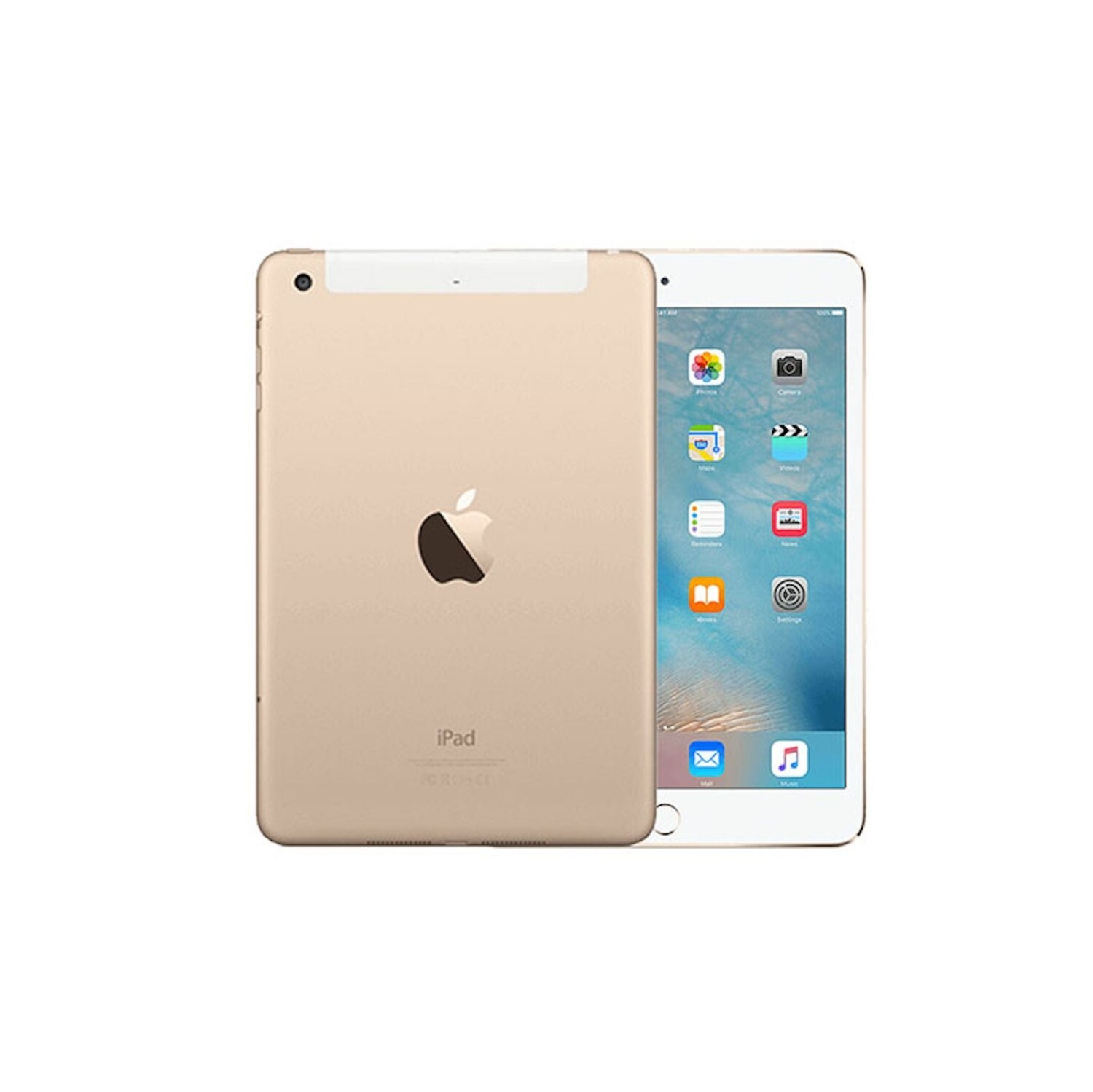 iPad - iPad mini3 Wi-Fi+Cellular au  16GB ゴールド apple ipad mini 3 16Gb Gold Wi-Fi + Cellular Unlocked Fully