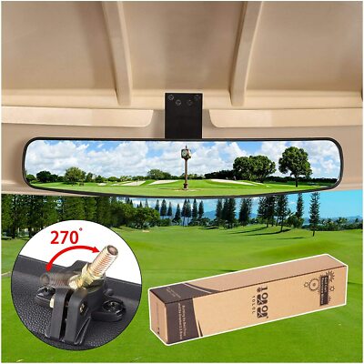 Golf Cart Mirror,Extra Wide Panoramic Rear View Mirrors For Yamaha EZGO Club Car