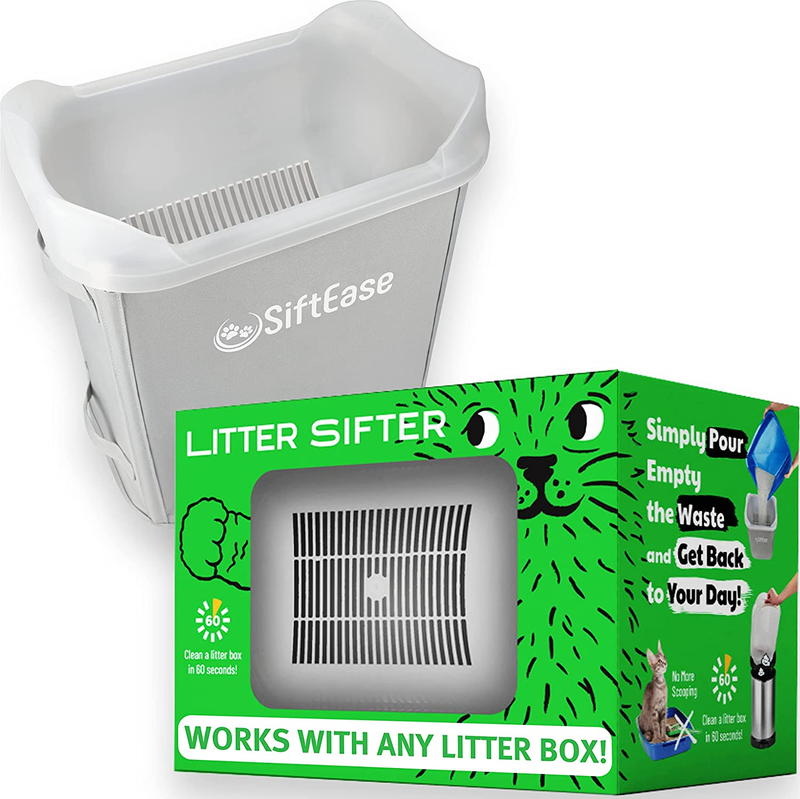 Cleaner Litter Sifter - Works With Any Cat Litter Box, Fast