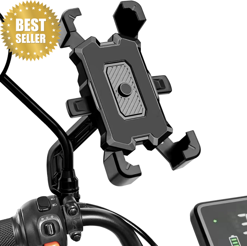 Motorcycle Phone Holder, Bike Phone Mount Holder 360° Rotating Smartphone Quick