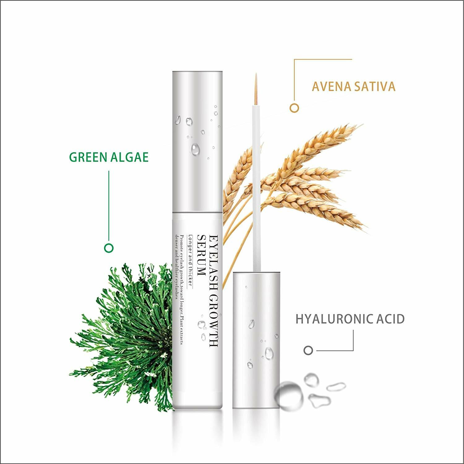 NEW Organic Eyelash Growth Serum Booster Enhancer for Thicker and Longer Lashes