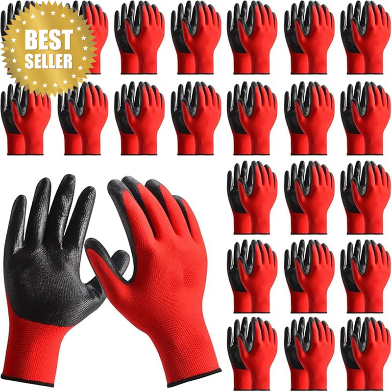 50 Pairs of Men'S and Women'S Gardening Gloves Breathable Rubber-Coated Gardenin
