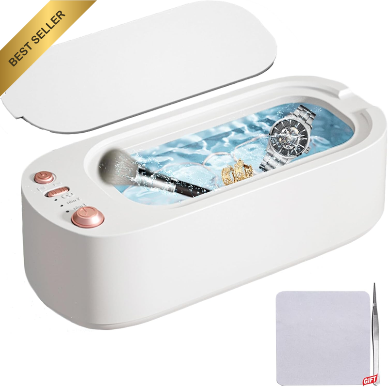 Ultrasonic Cleaner Portable 45Khz Rechargeable Jewelry Glasses Watch Retainer