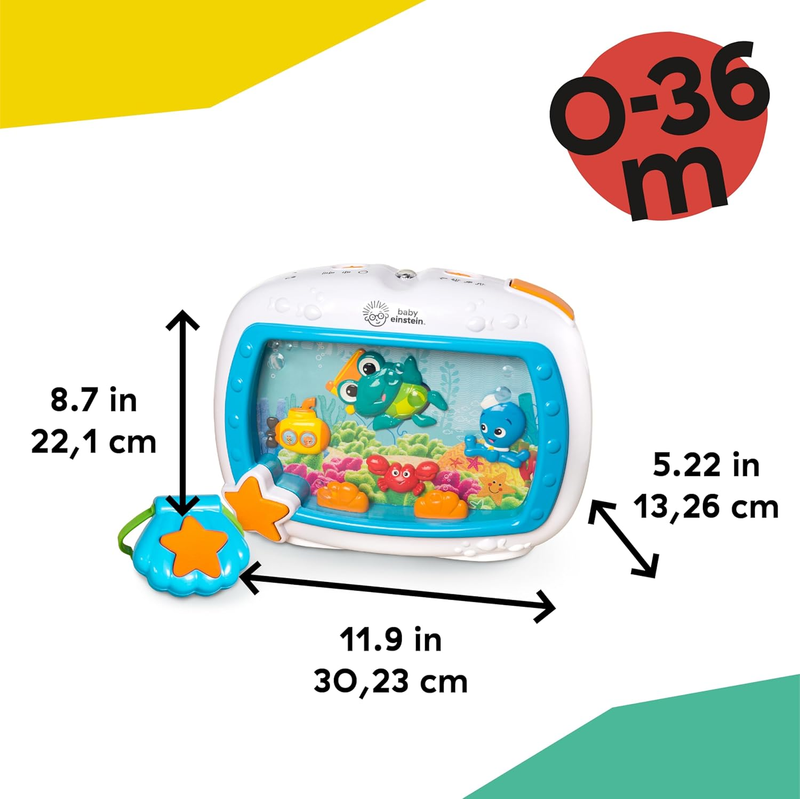 Sea Dreams Soother Crib Toy with Remote, Lights and Melodies for Newborns and up