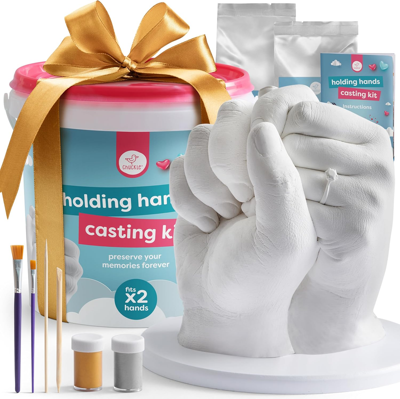 - Holding Hand Casting Kit – Couples Hand Mold Kit with Base & Paints, Romantic