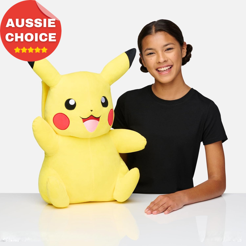 24-Inch Pokemon Pikachu Plush Toy Soft Cuddly Stuffed Animal Authentic Details