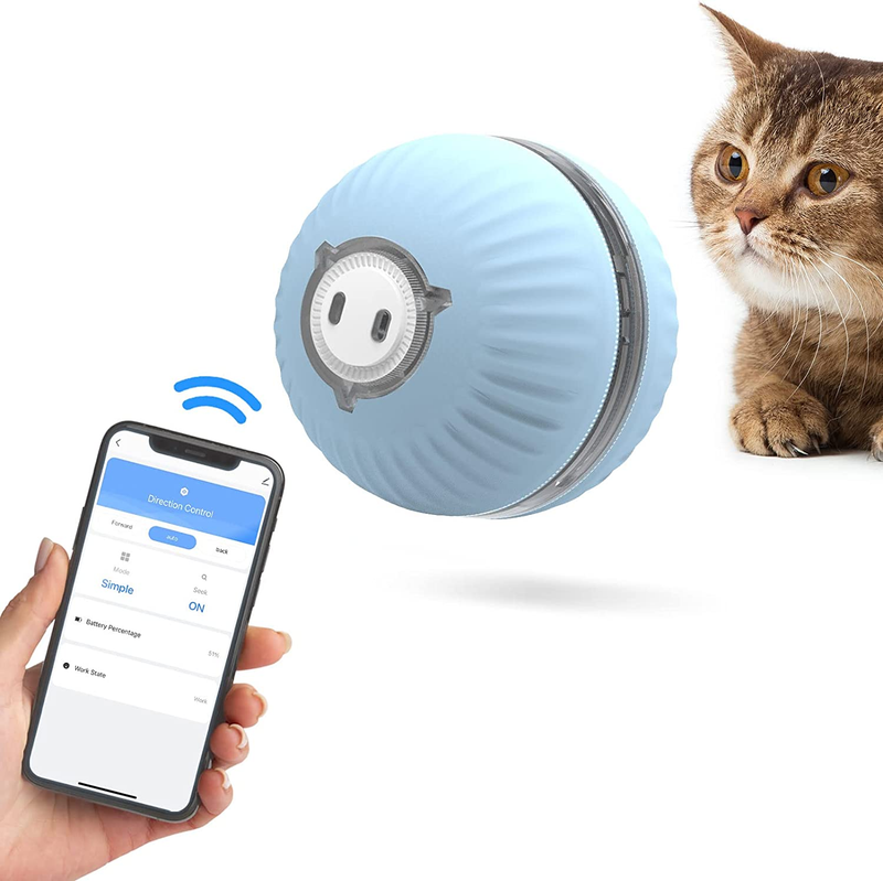 Intelligent Interactive Cat Toy Ball, APP Control Smart Electronic Automatic Cat