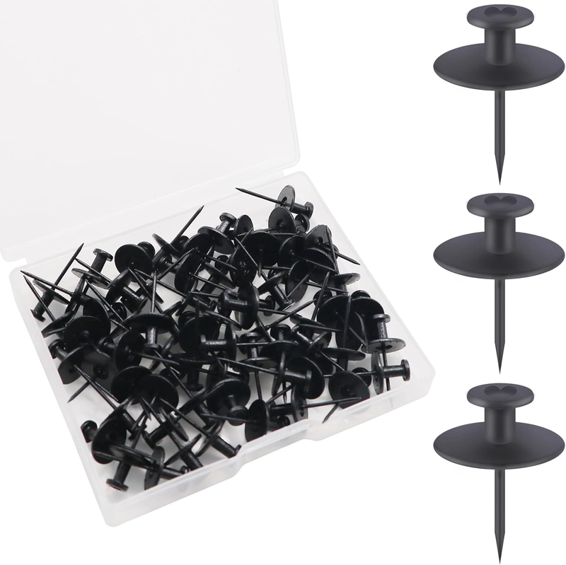 60 PCS Double Headed Picture Hanging Nails, Wall Hangers Without Nails, Thumb Ta