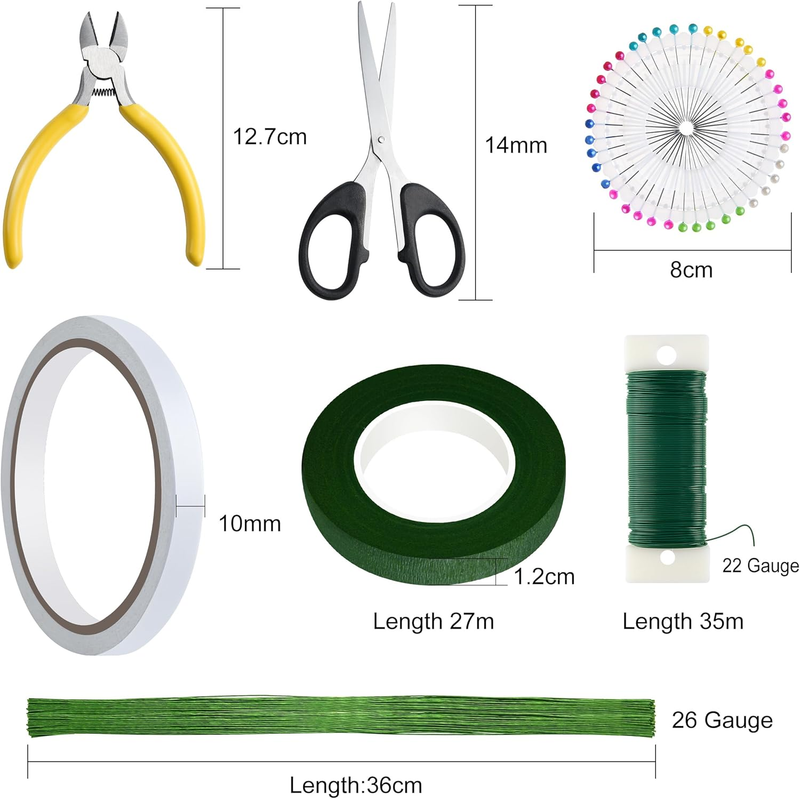 Floral Arrangement Tools Kit 6 Pcs Floral Tapes 26 Gauge Floral Wire 22 Guage Fl
