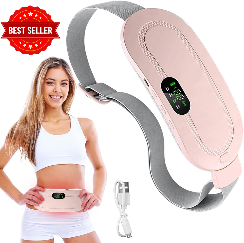 Portable Heating Pad for Period Cramps, Heating Pad for Back Pain with 3 Heat Le