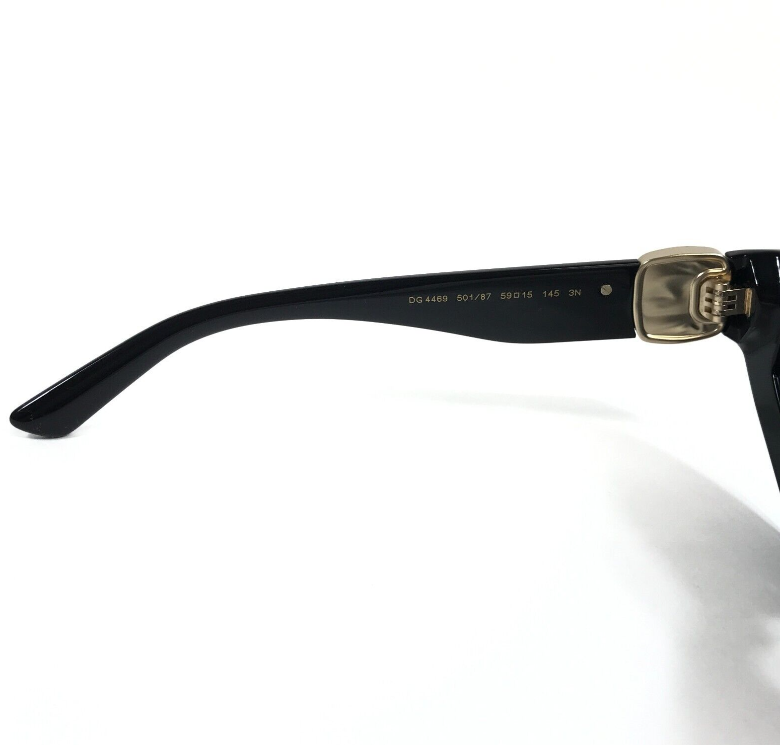 Pre-owned Dolce & Gabbana Sunglasses Dg4469 501/87 Black Butterfly Gray Lenses 59-15-145