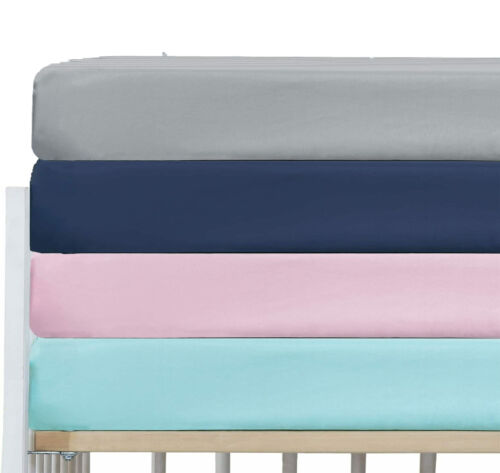4 Pack Crib Sheets for Boys&Girls, Crib Fitted Sheets Standard Size 28*58"