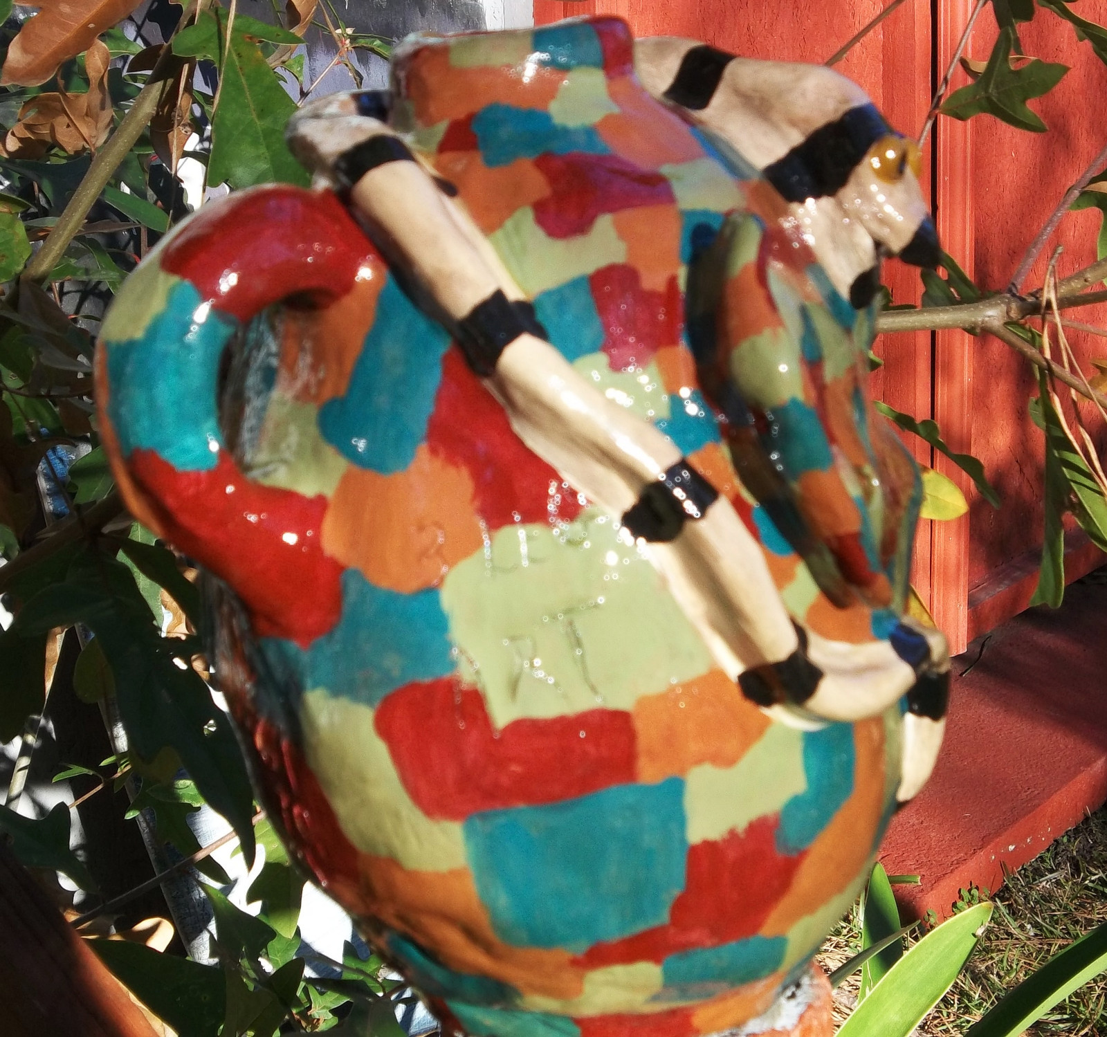 Southern Pottery Snake Face Jug Handcrafted and Signed