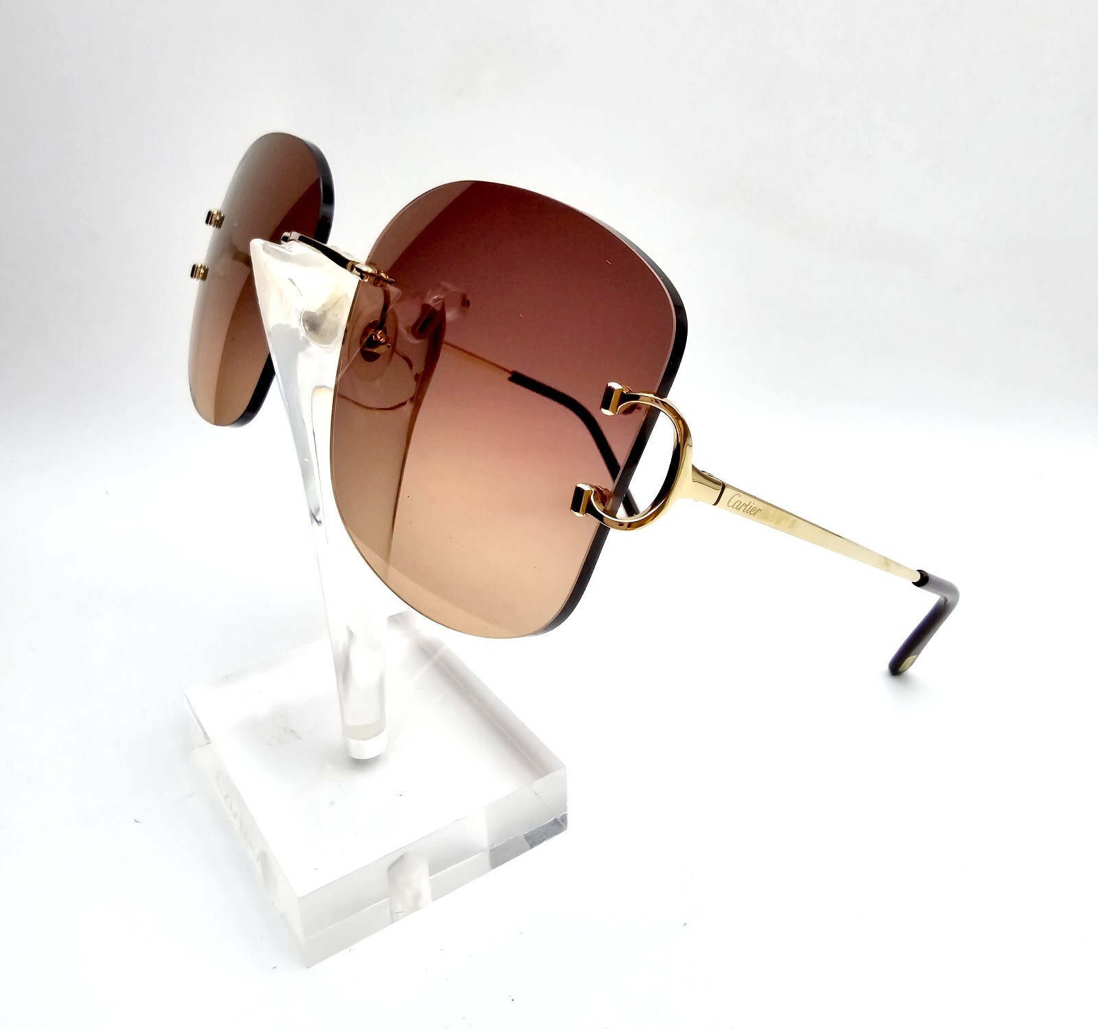 NEW! Luxury Cartier CT0037RS Gold Sunglasses | eBay