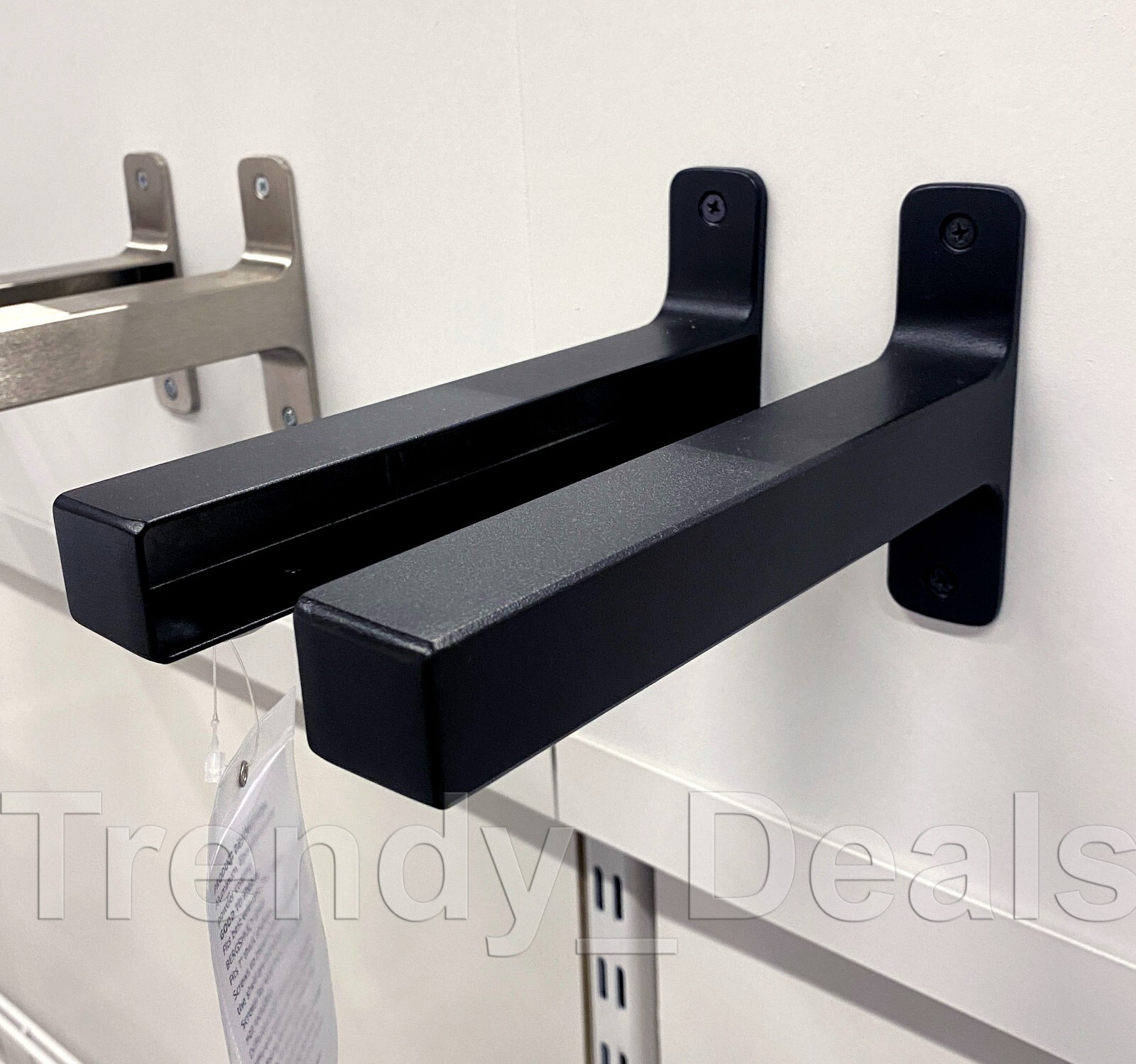 SET of 2 - Ikea GRANHULT Bracket for Shelf Metal, Black 7 ¾ SET of 2 - Ikea GRANHULT Bracket for Shelf Metal, Black 7 ¾