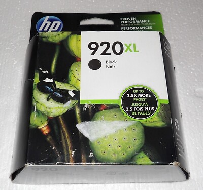 Genuine HP 920XL (CD975AN) Black Ink Cartridge Dated 2017