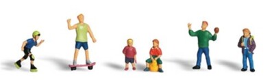 Woodland Scenics A1830 HO Scenic Accents Kids at Play Figures (Set of 6)