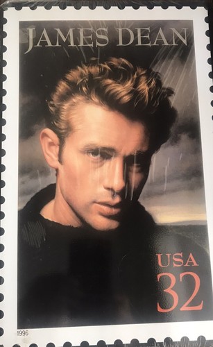 James Dean 切手シート　レア Metal Sign, James Dean, 32 Cents USA Postage Stamp, 15 by