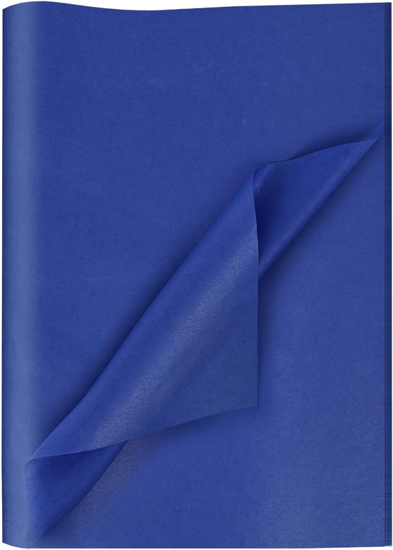 60 Sheets 50X35Cm Blue Tissue Paper Wrapping, 20X14 Inch Gift Wrapping Tissue Pa