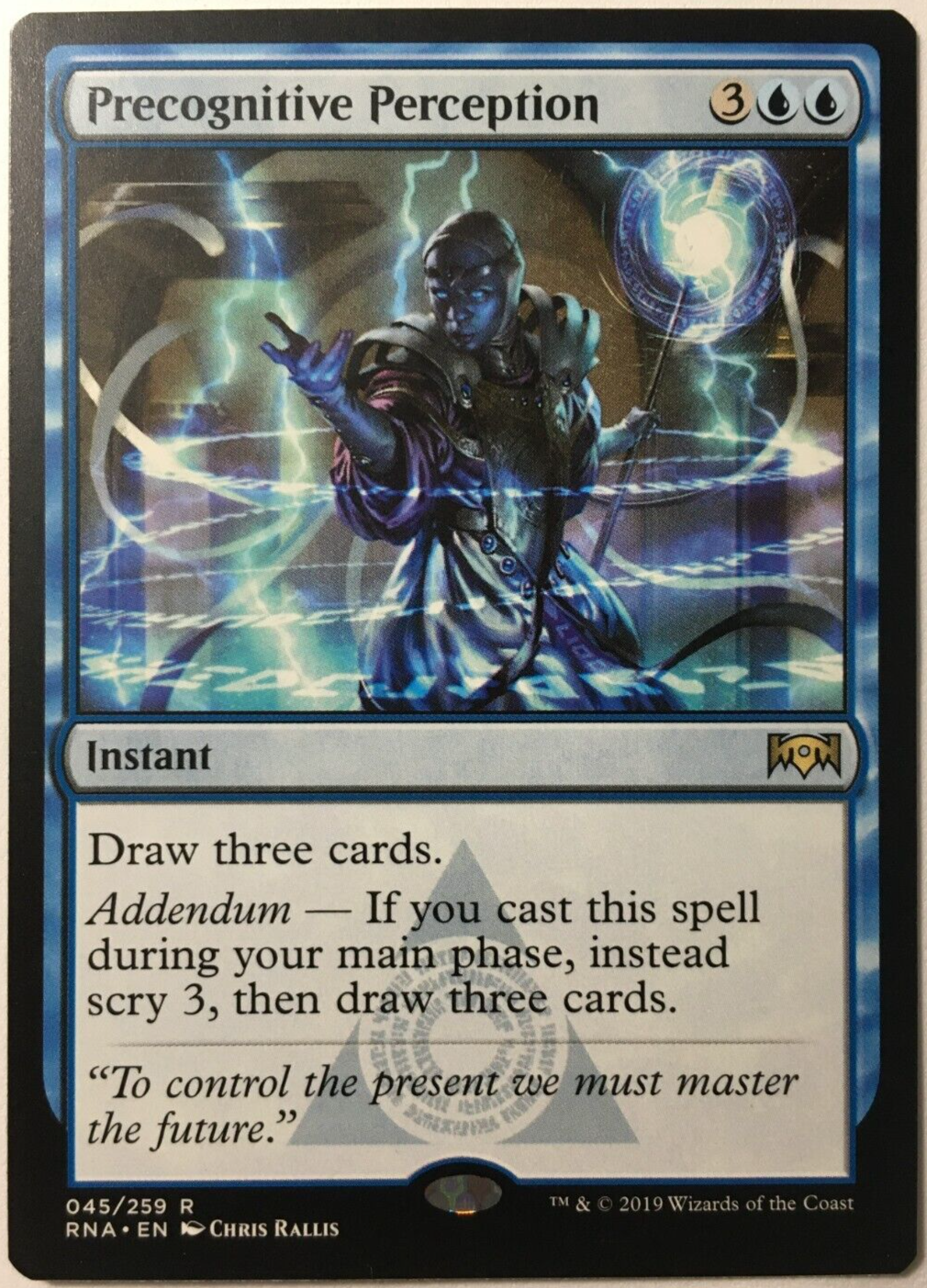 Precognitive Perception 2x FOIL RNA MTG Ravnica Allegiance Rare MINT blue Precognitive Perception 2x FOIL RNA MTG Ravnica Allegiance Rare MINT blue