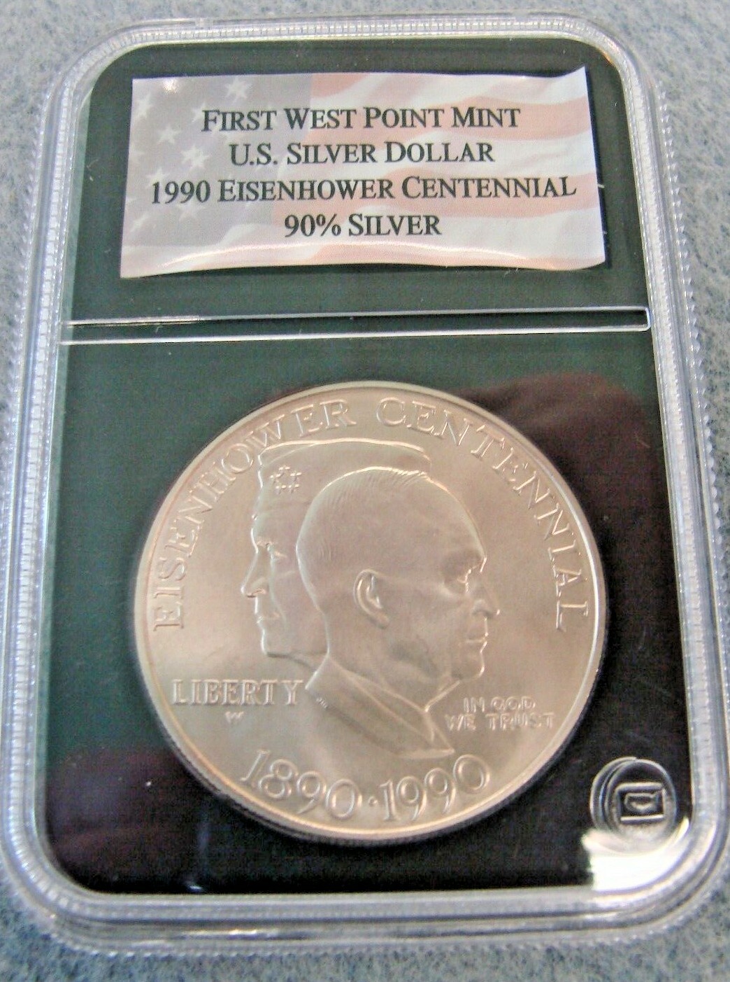 1990 アイゼンハワー   センテニアル 銀貨 1990 W Eisenhower Centennial Dollar-90% Silver | eBay
