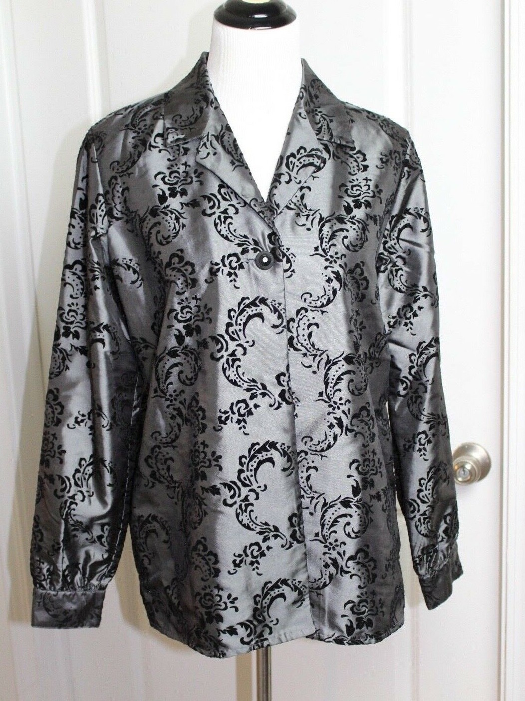 J Sag Harbor Velvet Flocked Platinum Jacket/Overshirt One