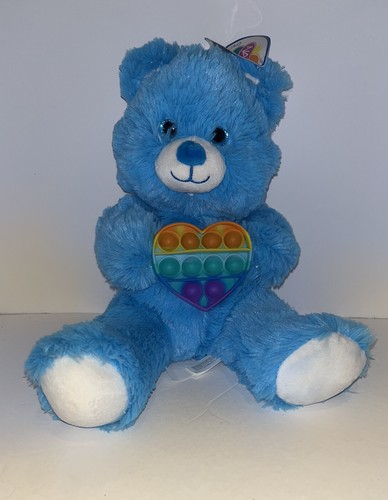 Nanco Bubble PopIt Fidget Blue Bear  Sensory Plush Stuffed Animal