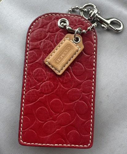 Coach XL Embossed Signature Leather Luggage Tag/ID Badge